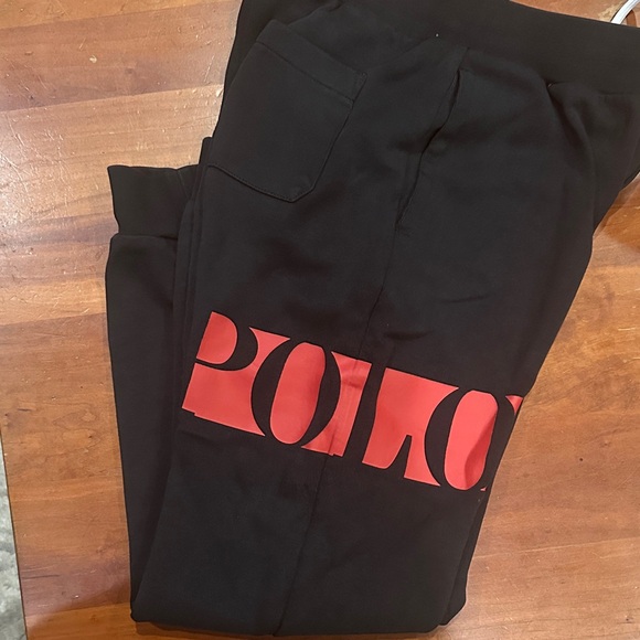 Polo by Ralph Lauren Black and Red Kids Joggers - Picture 2 of 4